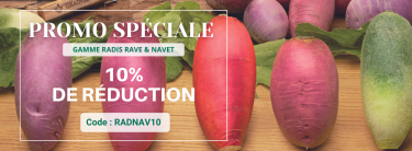 Promo spécial 10% de réduction sur les radis rave et navet